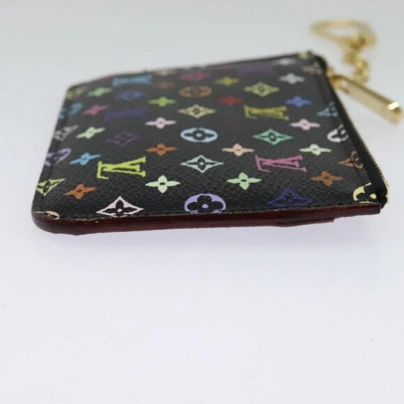 LOUIS VUITTON Multicolor Pochette ClesNM Coin Purse Black M60279 LV Auth 142349 - Picture 6 of 16